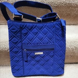 Vera Bradley EUC Large Blue Quilted Crossbody Purse!